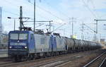 RBH Doppeltraktion 113/143 859-4 + 134/143 173-3 mit Kesselwagenzug am 22.03.17 Bf.