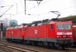 Hier die Doppeltraktion MEG 801 und im Bild MEG 602 (91 80 6143 204-6 D-MEG, Bj.1987) im Bhf.