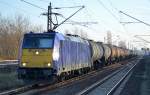 RegioBahn Bitterfeld mit 146 522-8 und leerem Kesselwagenzug Richtung Stendell am 08.12.15 Berlin-Hohenschönhausen.