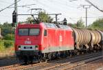 MEG 803 mit Kesselwagenzug Richtung Schwedt �ber Bernau, 21.07.10 Berlin-Blankenburg.