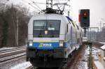 MWB 182 912-6 als Mietlok f�r ODEG mit dem RE4 bei der Einfahrt im Bhf.
