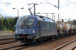 Die Kurzzeitmietlok mgw 183 500 (91 80 6183 500-8 D-MGW) am 27.08.12 Bhf.