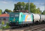 Captrain Leasinglok der R4C 185 542-8 (91 80 6185 542-8 D-CTD) mit Kesselwagenzug Richtung Bernau am 28.07.11 Berlin-Karow.