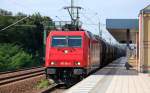 HGK 2052/185 584-0 mit Kesselwagenzug am 11.09.12 Richtung Berliner Westhafen bei der Durchfahrt im Bhf.