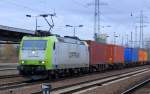 Captrain Lok 185 543-6 mit Containerzug am 21.11.13 Durhfahrt Bhf.