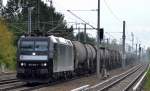 MRCE Mietlok 185 552-7 für CFL Cargo tätig mit Ganzzug Kesselwagen für das Ladegut Geschmolzenes Phenol (UN-Nr.60/2312) am 14.10.14 in Berlin-Blankenburg Richtung Karower Kreuz Berlin.