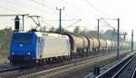ATC Mietlok von RHC 185 523-8 mit Kesselwagenzug lt.