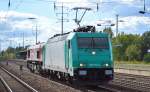 RHC/HGK Lokzug mit 185 575-8 und DE 670 (266 070-2) am Haken am 27.09.15 Bhf.