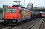 RHC mit 2054/185 586-5 mit Kesselwagenzug (Benzin) am 26.01.16 Durchfahrt Bhf.