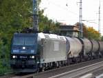 Zur damaligen Zeit noch in RBH Diensten mit der Nr.232, MRCE Leasinglok 185 544-4 (91 80 6185 544-4 D-DISPO, Bj.2005) mit Kesselwagen-Leerzug �ber Bernau Richtung Schwedt am 10.10.08 Berlin-Karow.