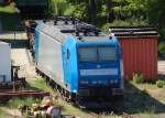 Alpha Trains Leasinglok 185 511-3 (91 80 6185 511-3 D-KIEL, Bj.2002) ehemalig an TXL verliehen zur Zeit des Bildes zeitweise an D&D verliehen am 25.05.09 im Berliner Westhafen.