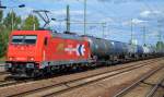 HGK/RHC 2061/185 603-8 mit Kesselwagenzug am 08.09.15 Bhf.