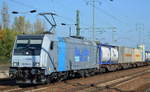 RTBC mit der Railpool-Lok 185 684-8 und Containerzug am 16.10.17 Bf.