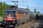 HSL mit der 185 600-4 und Kesselwagenzug (leer) Richtung Stendell am 14.06.17 Bf.