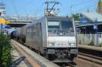 Railpool-Lok 185 691-3 für ? mit Kesselwagenzug am 19.09.17 Bf.
