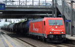 RHC 185 605-3 mit Kesselwagenzug ausnahmsweise auf dem Gegengleis am 27.07.17 BF.