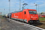 RHC 185 603-8 mit Kesselwagenzug (leer) Richtung Stendell am 27.04.17 Durchfahrt BF.