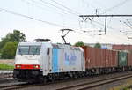 Im Mai noch für RTBC unterwegs die Railpool-Lok 185 639-2 mit Containerzug am 16.05.17 Durchfahrt Bf.