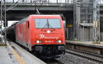 RHC 185 603-8 mit Kesselwagenzug (leer) Richtung Stendell am 25.01.18 Bf. Berlin-Hohenschönhausen.