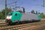 Miertlok der polnischen Firma FPL E186 244-0/5 270 004-2 (91 51 5270 004-2 PL-FPL) am 19.06.13 Bhf.