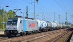 Die polnische LOTOS mit der Railpool Lok E 186 273-9 + Kesselwagenzug hielt kurz im Bf.