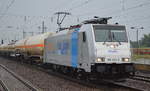 RTBC mit der Railpool-Lok 186 423-0 und einem Ganzzug Gasdruckkesselwagen (Butan) am 10.07.17 Bf.