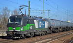 Anscheinend auf dem Rückweg befand sich die Wiener Lokalbahnen Cargo GmbH mit der ELL Vectron 193 237-5 und dem Kesselwagenzug für Ethanol-Transporte am 15.02.17 Bf.