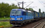 CD Cargo mit der Vectron 383 004-9 und KLV-ZUg (LKW-WALTER Trailer) am 27.07.17 Berlin-Hohenschönhausen.