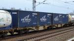 Gelenk-Containertragwagen vom Einsteller AAEC mit der Nr.