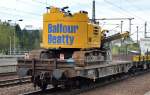 Drehgestell-Flachwagen (31 RIV 80 D-BBR 4863 876-7 Samns) der Fa.