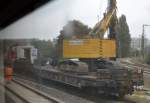 Um endlich die Oberleitung zu ziehen werden f�r die Masten Fundamente gebaut, daf�r hat die Fa.