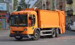 Ein oranges Müllentsorgungsfahrzeug ohne Logo und Berliner Kennzeichen, hätten die Jungs im Fahrzeug nicht die typischen BSR T-Shirts angehabt hätte ich zuerst gezweifelt.