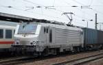 CFL Cargo mit der akiem Lok 37024 (91 87 0037024-3 F-AKIEM) und Thyssen-Containerzug am 15.02.16 Durchfahrt Bhf.