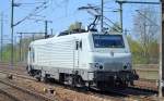 CBR Prima E 37 527 für CTL am 24.04.15 Durchfahrt Bhf.