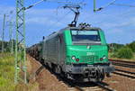 CTL mit der akiem Mietlok 37041 (91 87 0037 041-7 F-AKIEM) und einem Kesselwagenzug (geschmolzenes Schwefel) bei der Durchfahrt Bf.