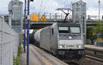 CTL mit der akiem Mietlok 186 262-2 und Kesselwagenzug (leer) Richtung Stendell am 12.09.17 Durchafhrt Bf.