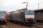 F�r CTL im Einsatz, MRCE Dispolok ES 64 F4-110 (91 80 6189 110-0 D-DISPO, Siemens Bj.2009) hat MRCE Dispolok Es 64 F4-285 (91 80 6189 285-0 D-DISPO, Siemens Bj.2009) am Haken und einen