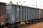 Offener G�terwagen mit vier Rads�tzen in grau mit CTL Logistics Logo eingestellt in der Slowakei mit der Nr.