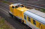 Gezogen von DB Netz AG 203 307-4 hinter dem Schienenpr�fexpress diese neu in gelb gl�zende 203 XXX-X am 16.10.09 Berlin Innerer Ring H�he Kaiserdamm.