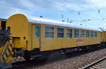 DB Bahnbau Gruppe mit Bahndienstwagen (Aufenthaltswagen) mit der Nr.
