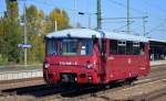 Sonderfahrt ohne Fahrgäste, das EBS 772 345-4 Ferkeltaxi (95 80 0772 345-4 D-EBS, Bautzen Nj.1964/15) am 11.10.15 Durchfahrt Bhf.