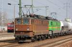 Nachdem die Potsdamer EGP nun eine ganze Reihe DP Loks der Br 142 angemietet hat setzt sie anstelle der jahrelang �blichen MRCE Dispolok ES 64 U2-002 nun diese als Doppeltraktion vor den Zementz�gen