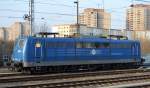 EGP 151 007-2 (91 80 6151 007-2 D-EGP, Krupp Bj.1973) am 20.02.15 abgestellt gegen�ber dem S-Bhf.