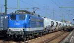 EGP 151 039-5 mit Zementstaubzug (leer) am 05.10.15 Durchfahrt Bhf.