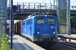 EGP 140 649-5 mit Containerzug bei der Durchfahrt Bf.