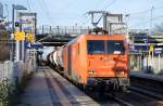 EKO-Trans 145-CL 002 (145 082-4) mit einem Ganzzug Gasdruckkesselwagen am 03.12.15 Berlin-Hohenschönhausen.