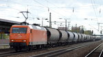 Seltener als in den letzten Jahren mal wieder eine Begegnung mit EKO-Trans 145-CL 002 (145 082-4) und einem langen Ganzzug Staubgutwagen (Kohlestaub) am 25.04.16 Durchfahrt Bhf.