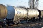 Wageneinsteller GATX Rail Austria GmbH mit einem in den Niederlande eingestellten Kesselwagen mit der Nr.