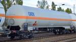 Gasdruckkesselwagen vom Einsteller GATX Germany mit niederländischer Zulassung mit der Nr.