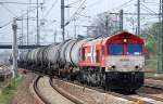 DE 668  Klaus Meschede  (92 80 1266 068-6 D-HGK) mit Kesselwagenzug am 25.04.12 Bhf.